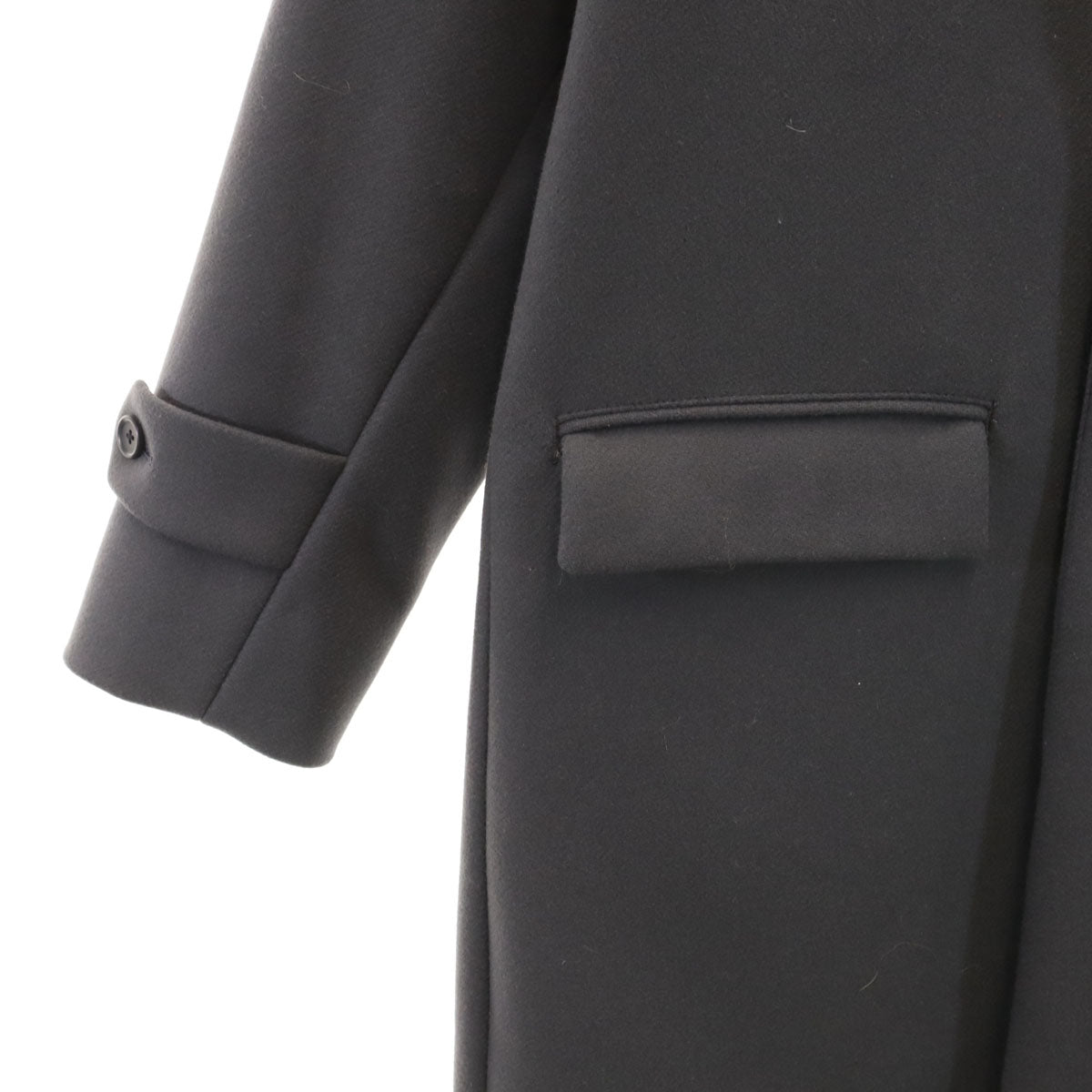 green label relaxing グリーンレーベルリラクシング ウールブレンド メルトン チェスターコート S ネイビー系 FAbRICA TESSUTI メンズ