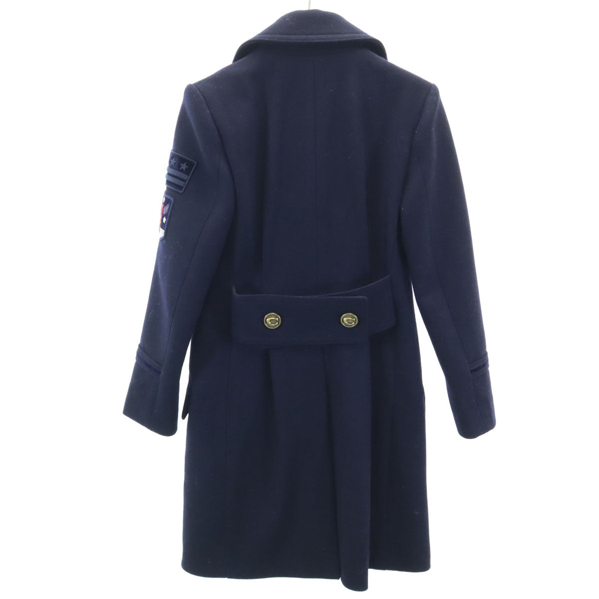 COACH コーチ ウールブレンド ピーコート XS ネイビー メンズ