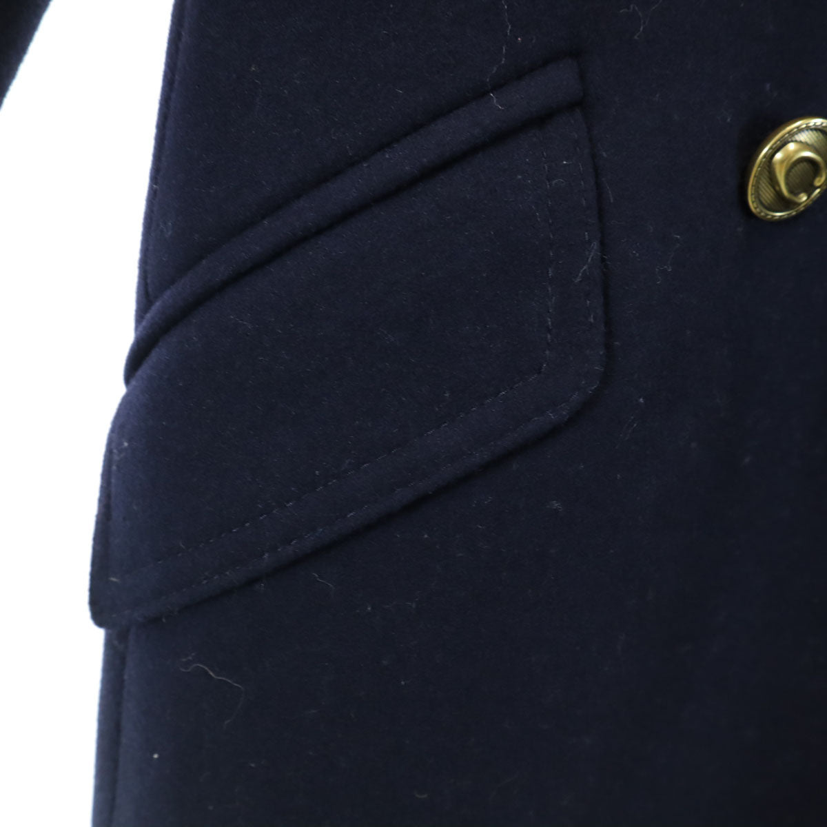 COACH コーチ ウールブレンド ピーコート XS ネイビー メンズ