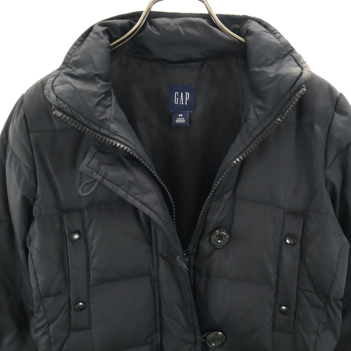 GAP ギャップ ダウンコート XS チャコール レディース