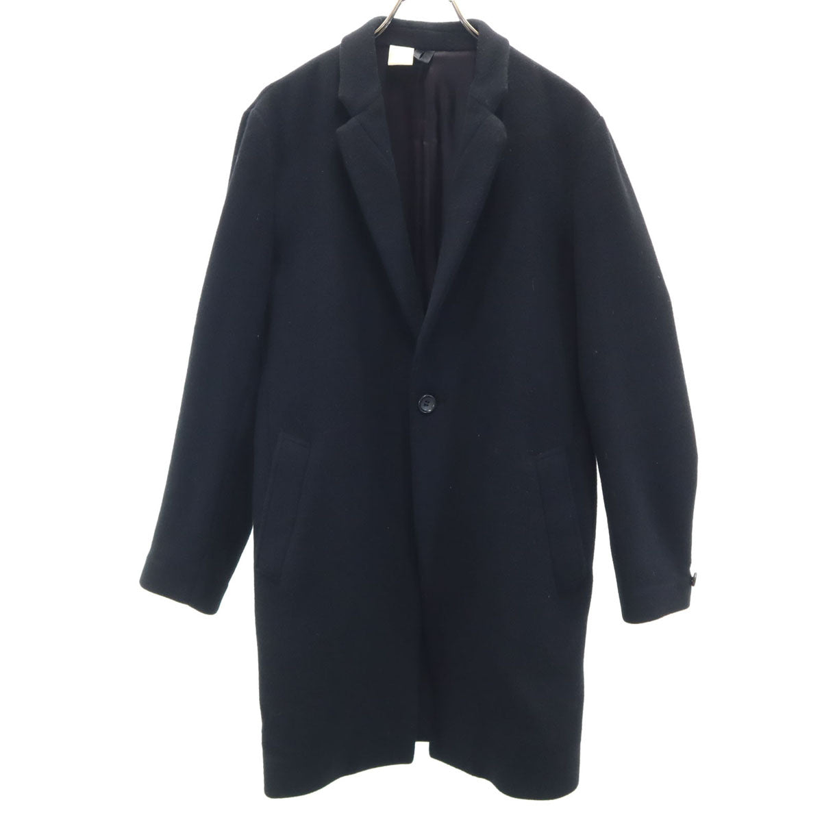 N.HOOLYWOOD エヌハリウッド 日本製 圧縮ウール チェスターコート 38 ブラック メンズ