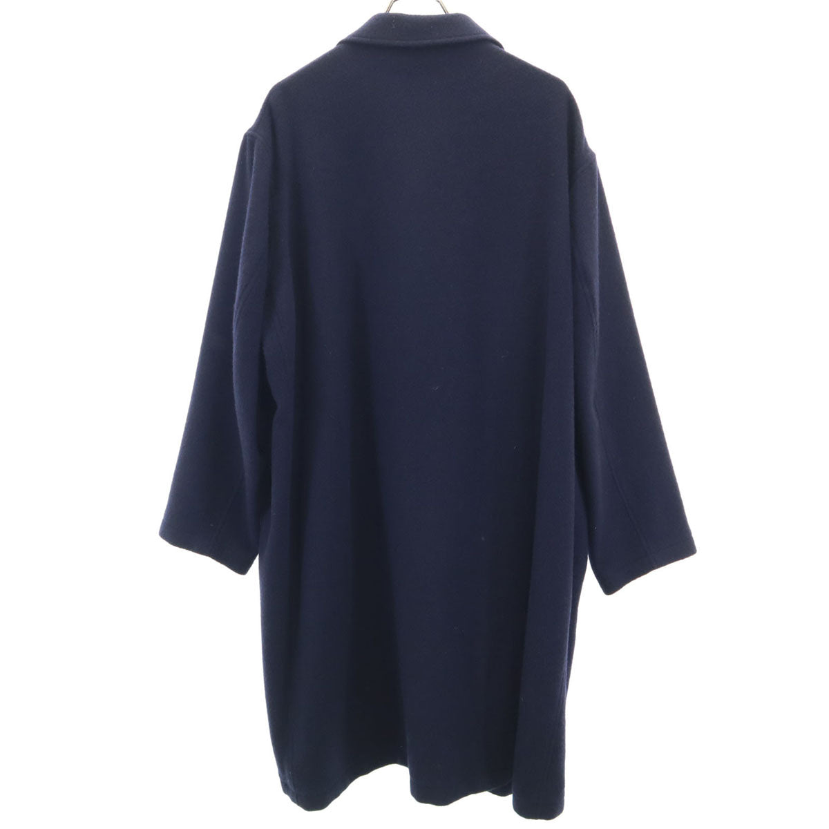 Y’s for men ワイズフォーメン 日本製 圧縮ウール ステンカラーコート ネイビー ヨウジヤマモト メンズ
