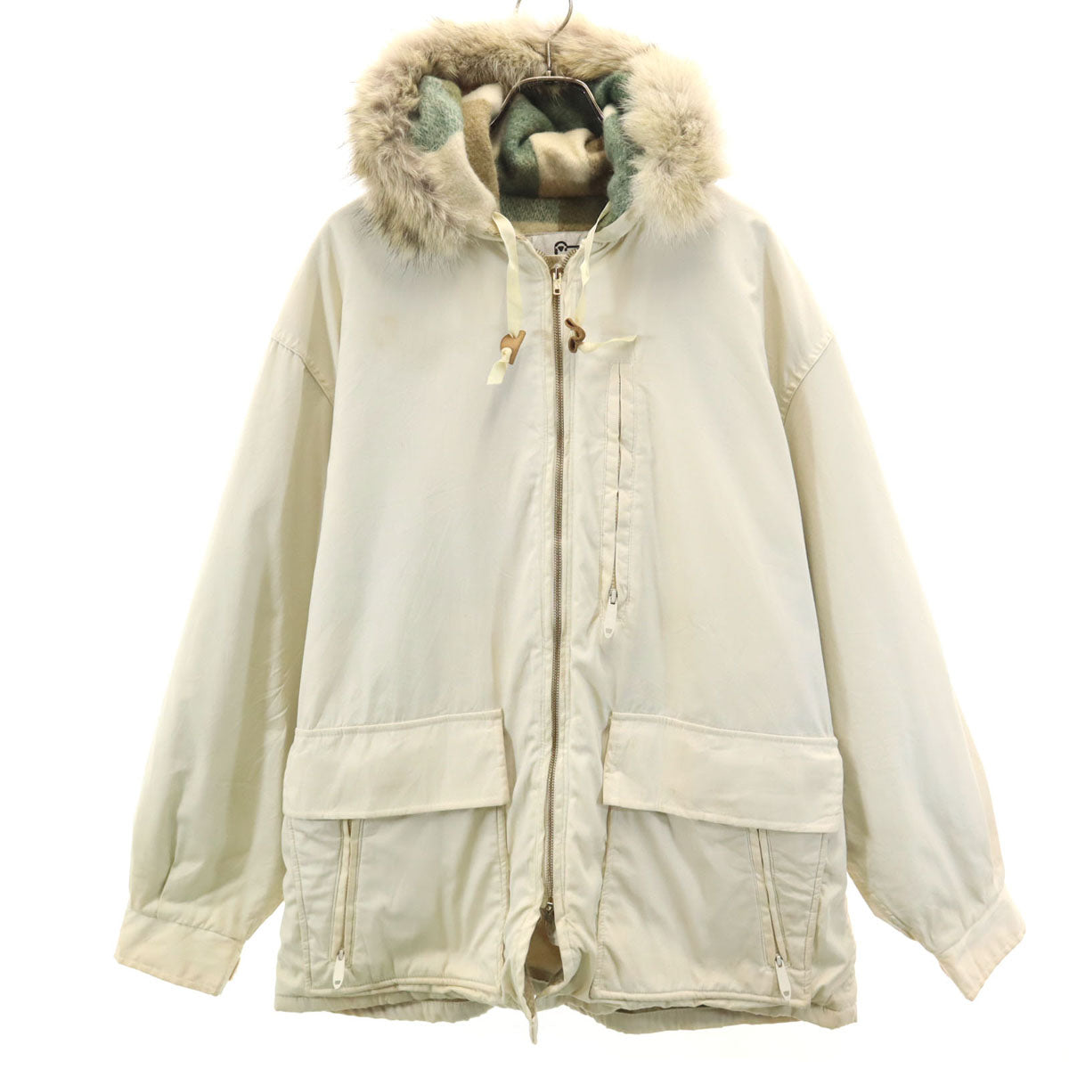 WOOLRICH ウールリッチ 70s ヴィンテージ 白タグ モッズコート XL アイボリー TALONジップ メンズ