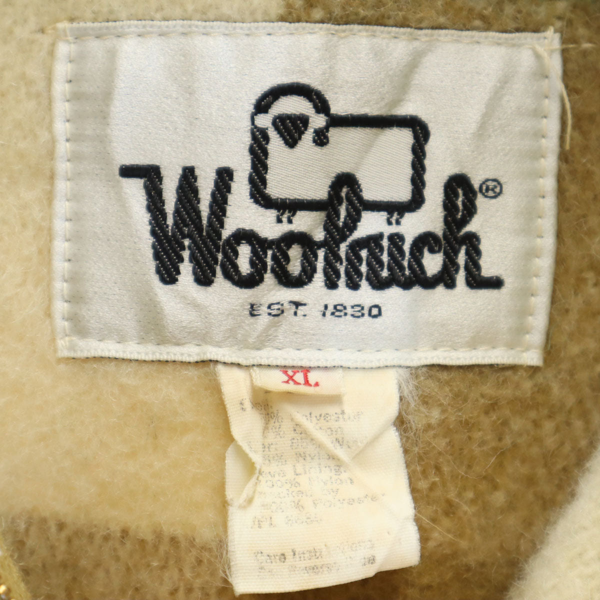 WOOLRICH ウールリッチ 70s ヴィンテージ 白タグ モッズコート XL アイボリー TALONジップ メンズ