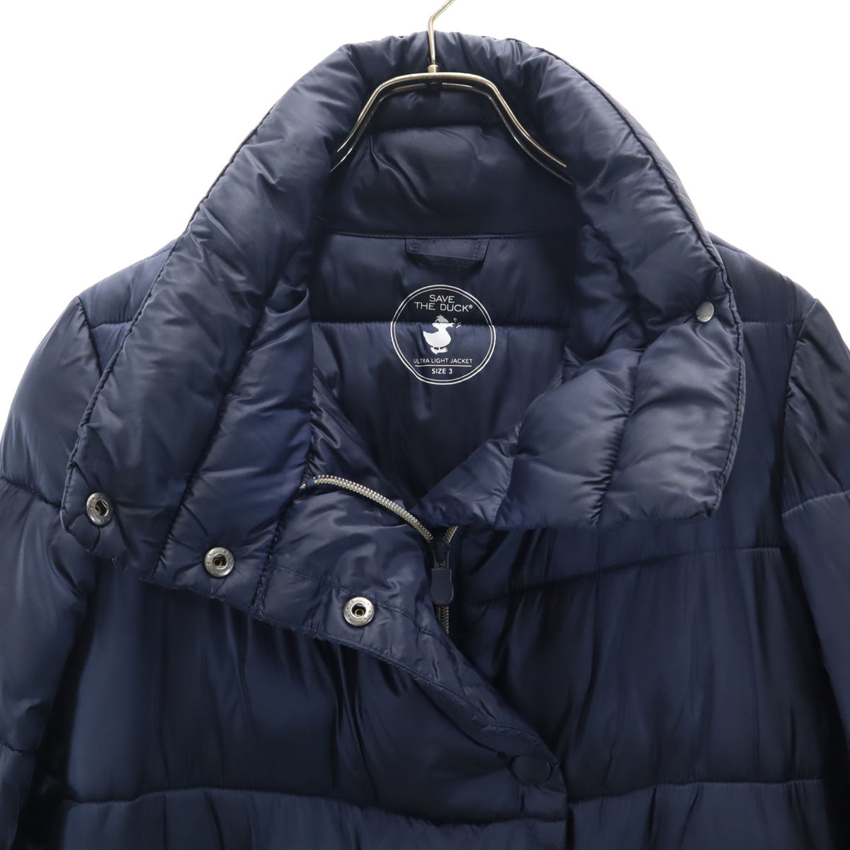 セーブザダック 中綿コート 3 ネイビー レディース