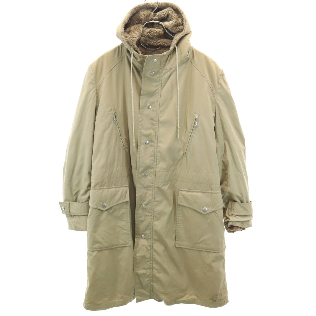 Lakeland レイクランド 70s ヴィンテージ モッズコート 42 ベージュ TALONジップ 裏ボア メンズ