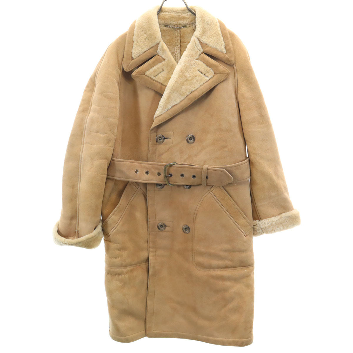 Brooks Brothers ブルックスブラザーズ 80s 90s オールド ダブルブレスト ムートンコート 38 ベージュ ランチ メンズ
