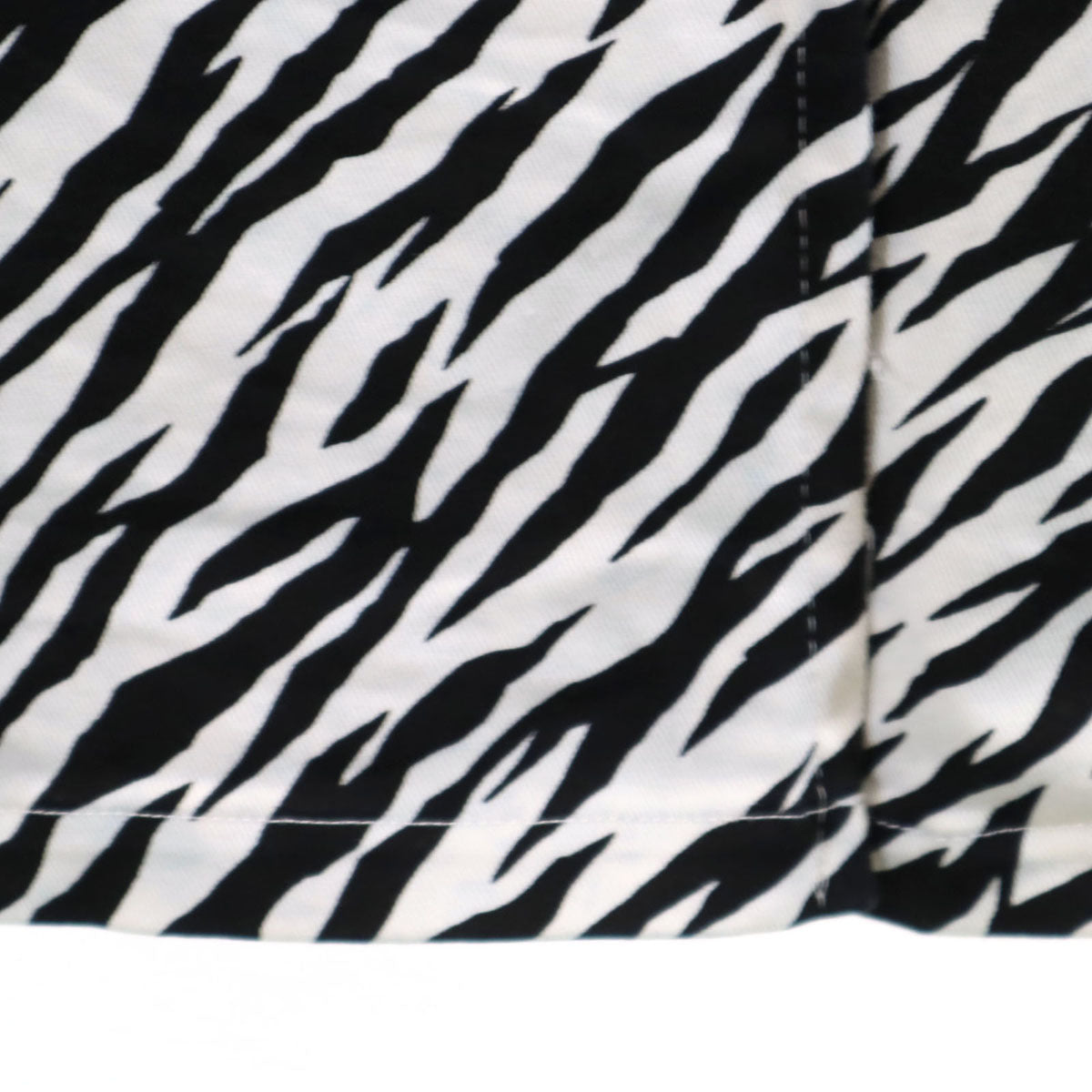 LIMI feu リミフゥ 日本製 ゼブラ柄 5分袖 ピーコート S ホワイト レディース