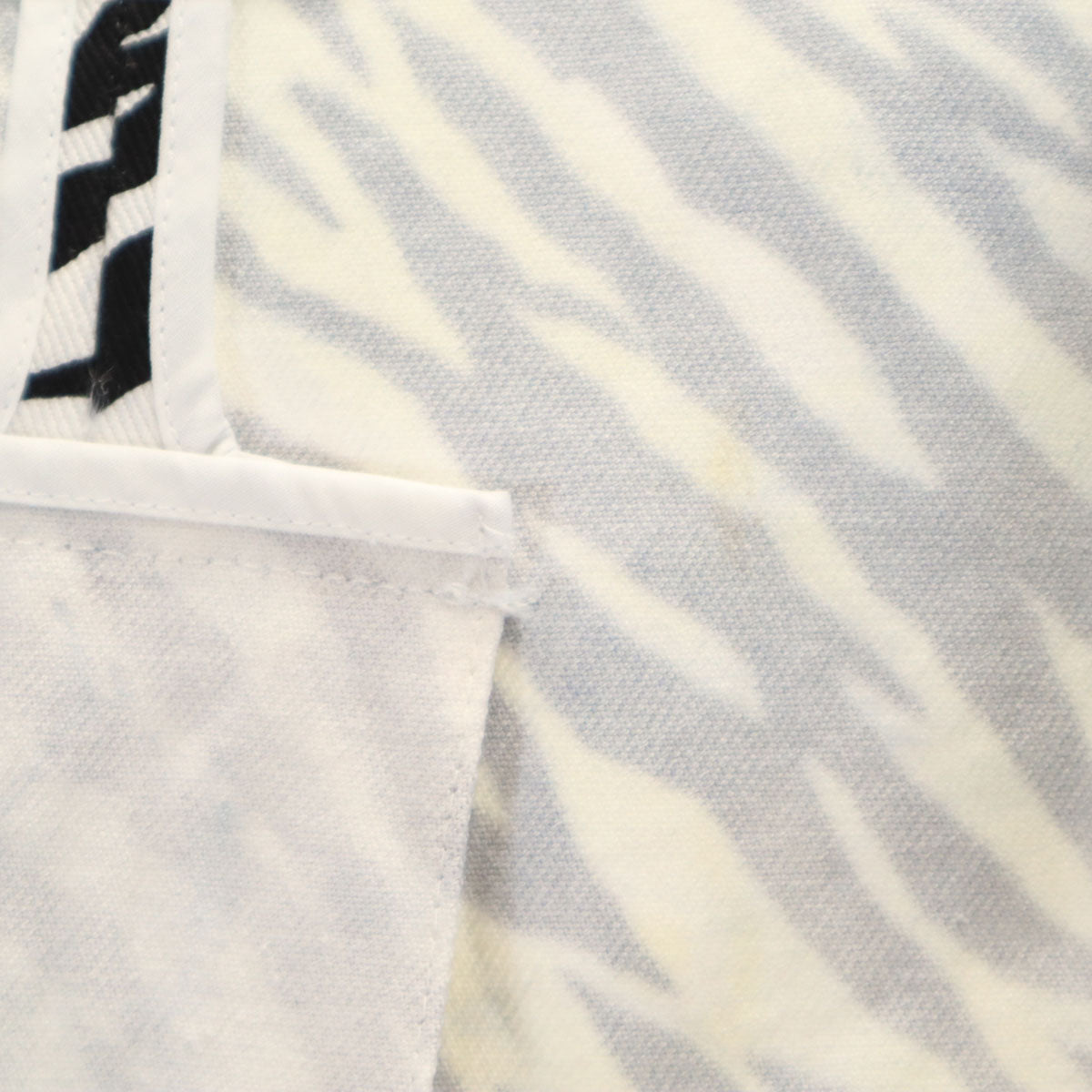 LIMI feu リミフゥ 日本製 ゼブラ柄 5分袖 ピーコート S ホワイト レディース