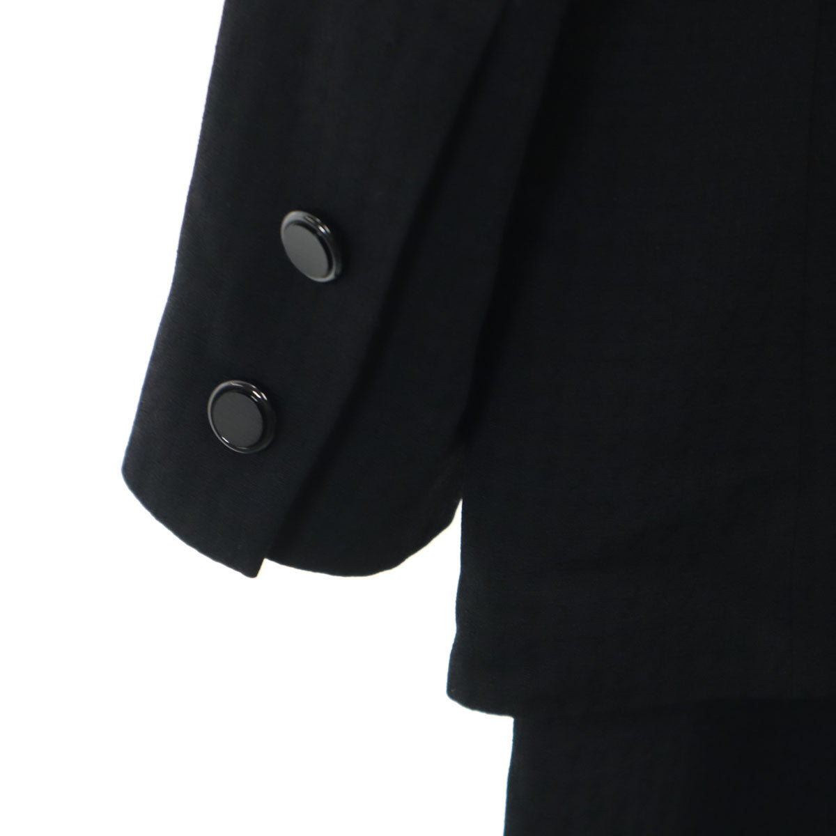 GIVENCHY ジバンシィ 90s 日本製 オールド 柄入り 7分袖 フォーマル ワンピース 10 ブラック アンサンブル レディース