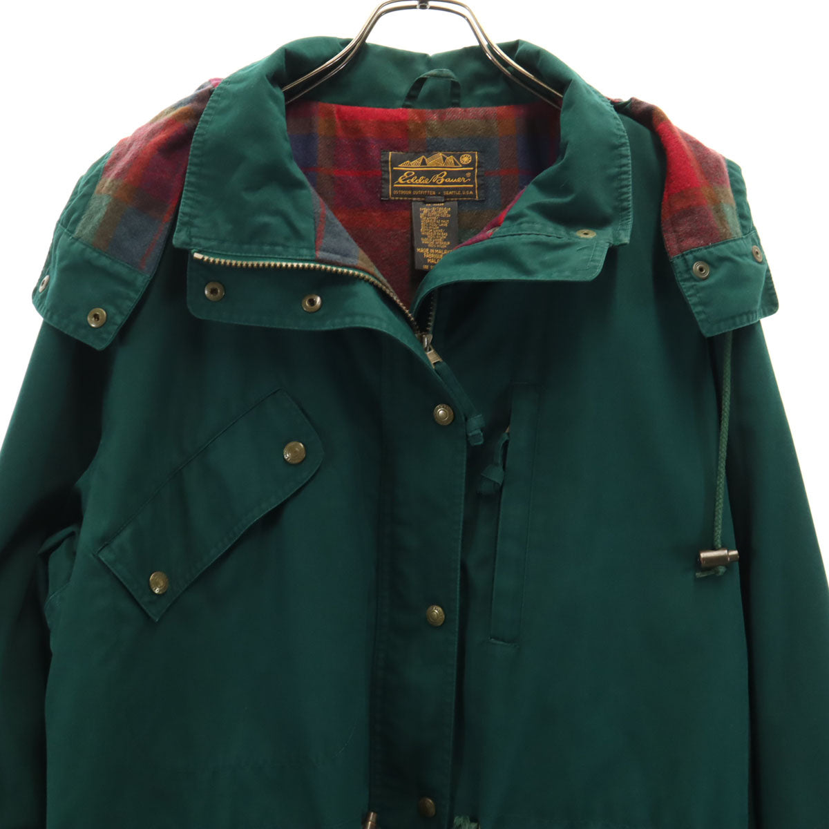 Eddie Bauer エディバウアー 90s オールド 黒タグ マウンテンパーカー L グリーン アウトドア レディース