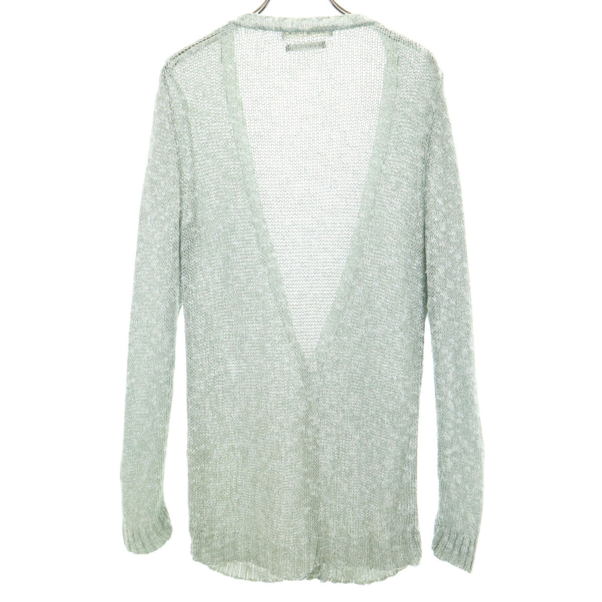 green label relaxing グリーンレーベルリラクシング リネンブレンド 長袖 Vネック ニットカーディガン グリーン系 IMPORT YARN レディース