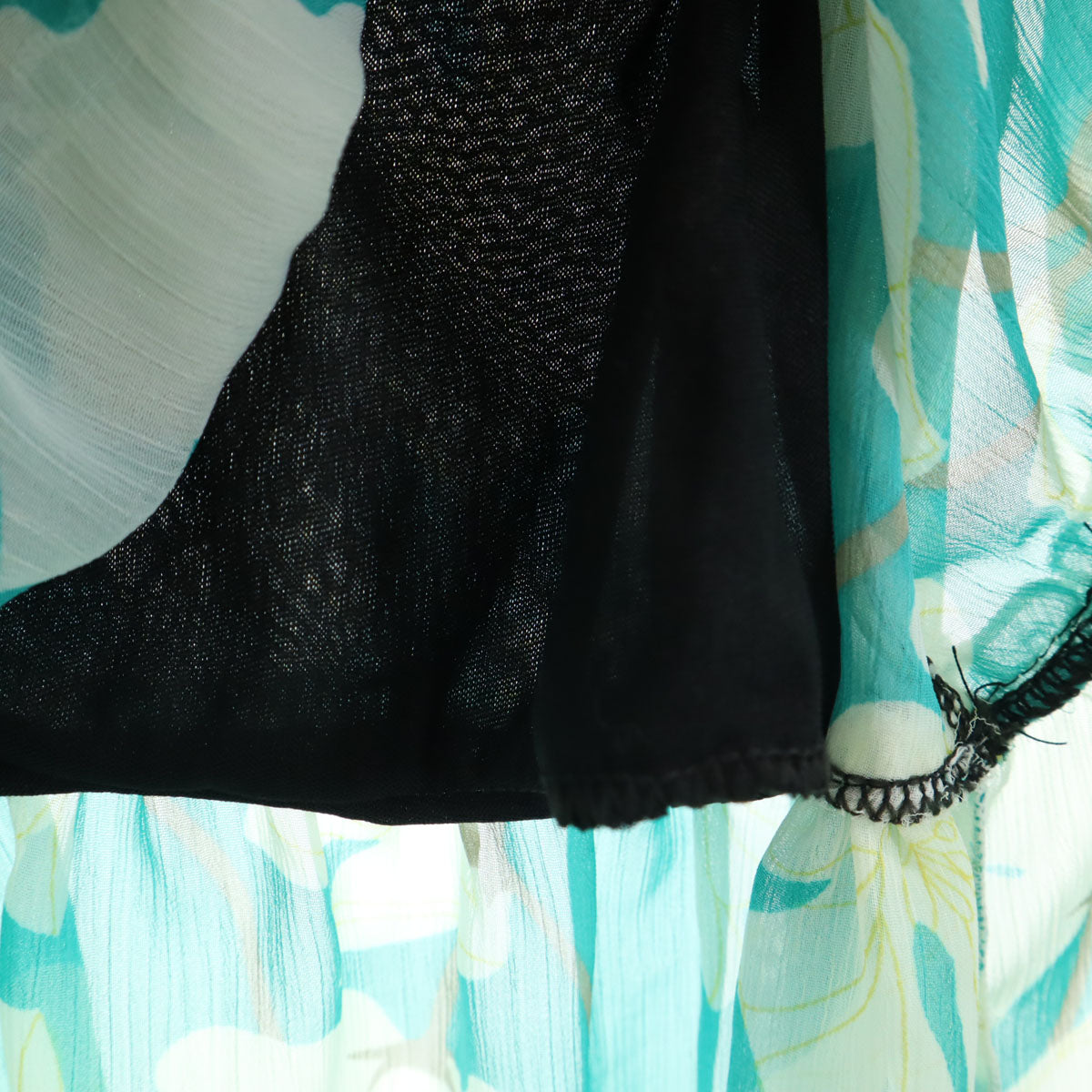 ICHIOKU イチオク 総柄 長袖 シフォン チュニック グリーン系 レディース