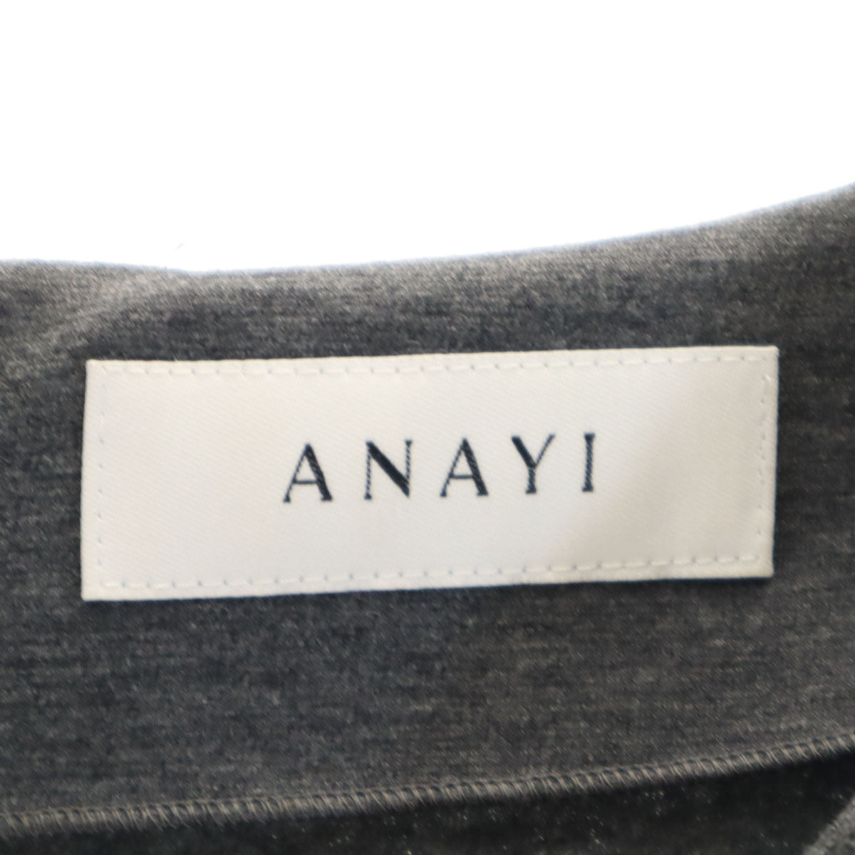 ANAYI アナイ ウール100% 日本製 5分袖 ワンピース 36 グレー レディース