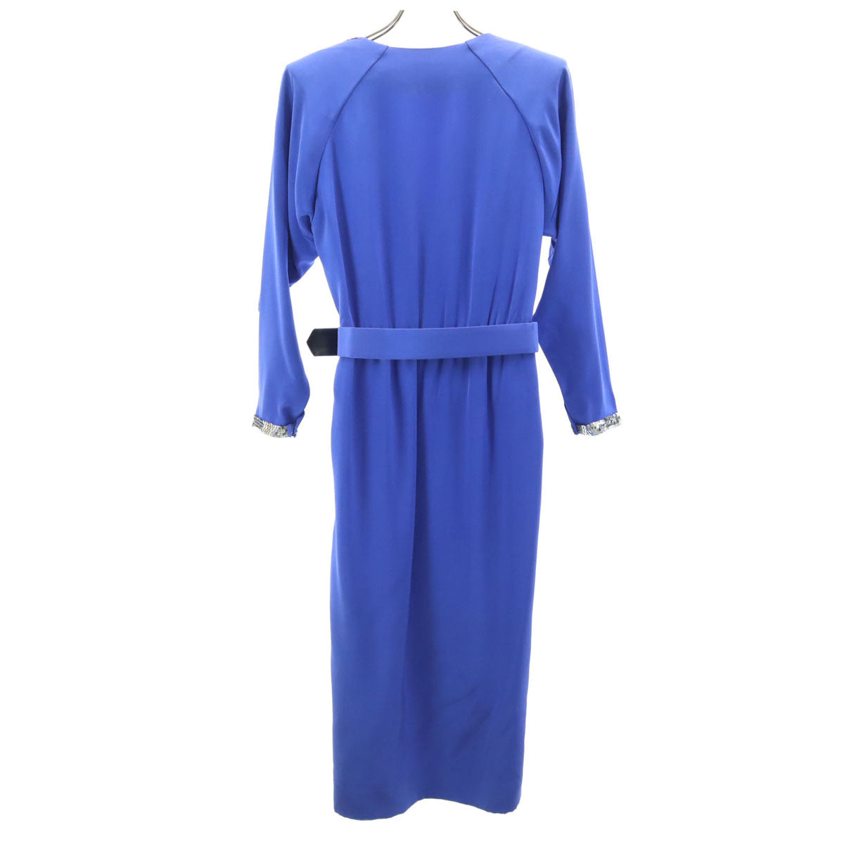 ジバンシィ ハイフォーマル 90s オールド 長袖 ワンピース 10 パープルブルー系 レディース