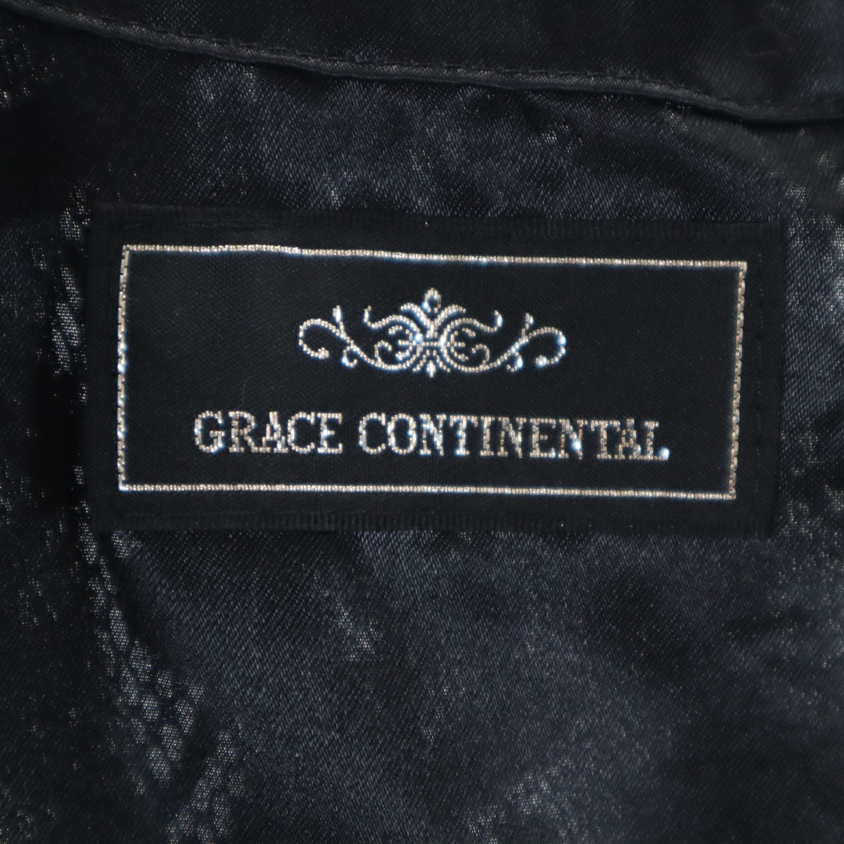 GRACE CONTINENTAL グレースコンチネンタル 長袖 レース ミニワンピース 38 ネイビー レディース