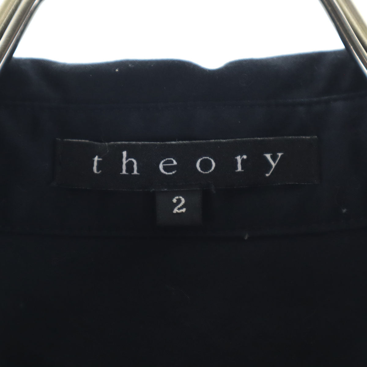 theory セオリー 日本製 長袖 ワンピース 2 チャコールブラック レディース