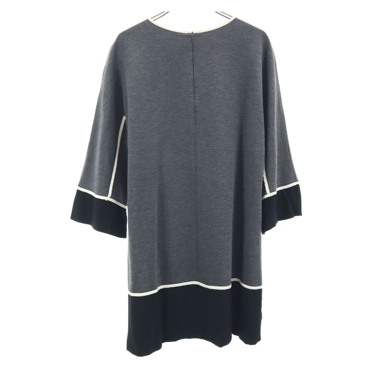LIVIANA CONTI リビアナコンティ イタリア製 7分袖 天竺 ジャージー生地 チュニック 40 チャコールグレー レディース