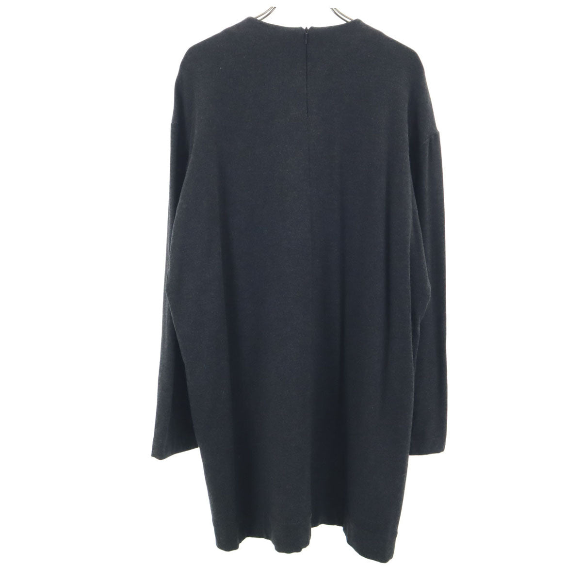 LIVIANA CONTI リビアナコンティ 長袖 天竺 ジャージー生地 チュニック 44 チャコールグレー レディース