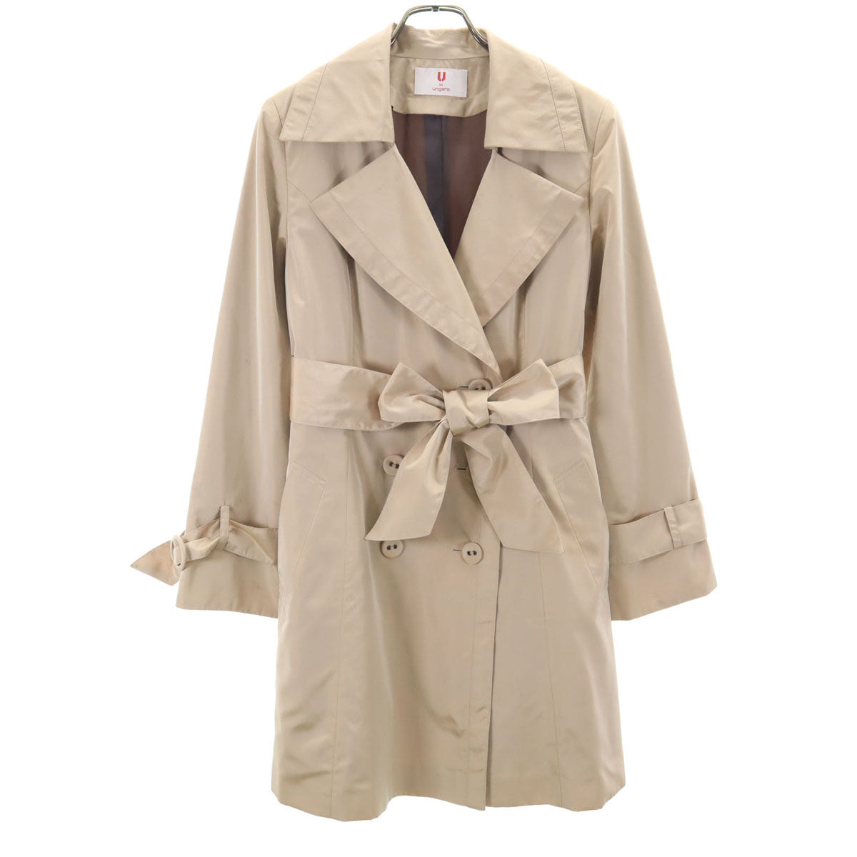 U by ungaro ユーバイウンガロ 日本製 トレンチコート 40 ベージュ レディース