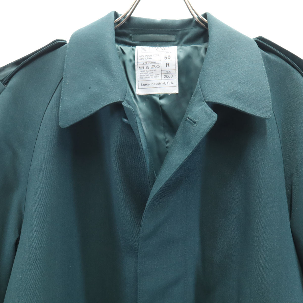 グアルディアシビル 00s 2000年 財務警察 ウールギャバジン コート 50 深緑 メンズ