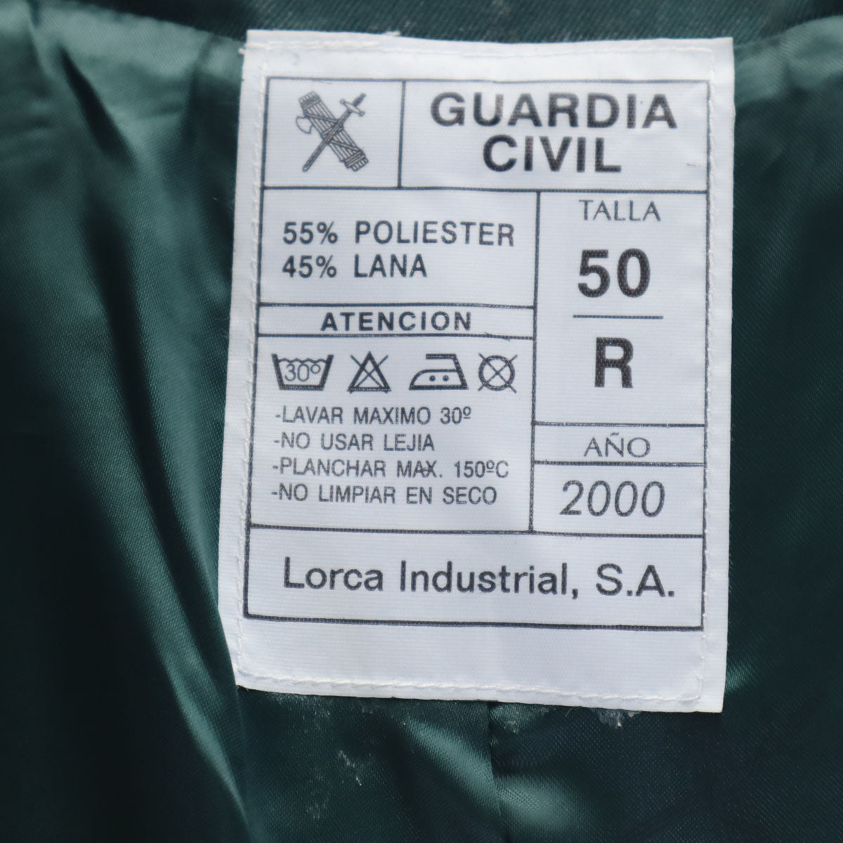 グアルディアシビル 00s 2000年 財務警察 ウールギャバジン コート 50 深緑 メンズ
