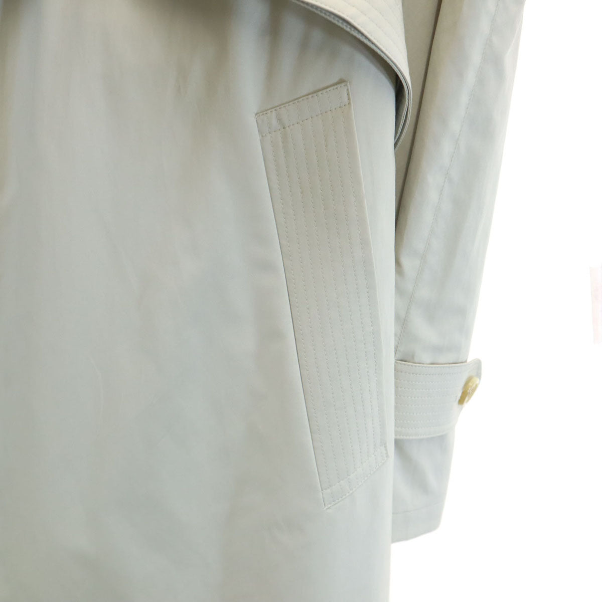 Aquascutum アクアスキュータム 90s 日本製 オールド ステンカラーコート 4S グレージュ レディース