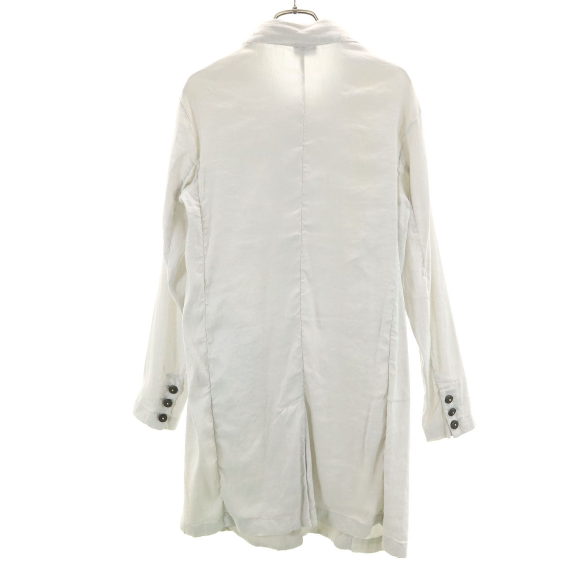 TRANSIT トランジット イタリア製 リネンブレンド ステンカラーコート 1 ライトグレー ストレッチ レディース