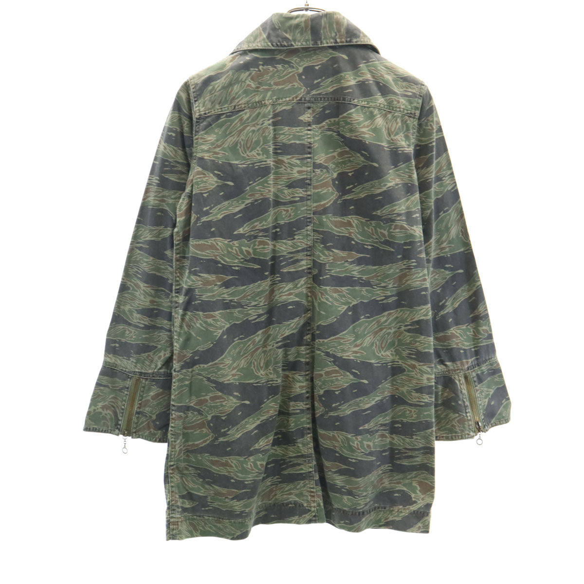 HYSTERIC ヒステリック 日本製 カモフラ柄 長袖 ミニワンピース FREE カーキ レディース