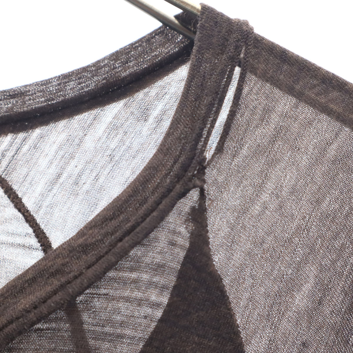 エルザエストロジー ウールブレンド フランス製 長袖 ワンピース 38 ブラウン レディース