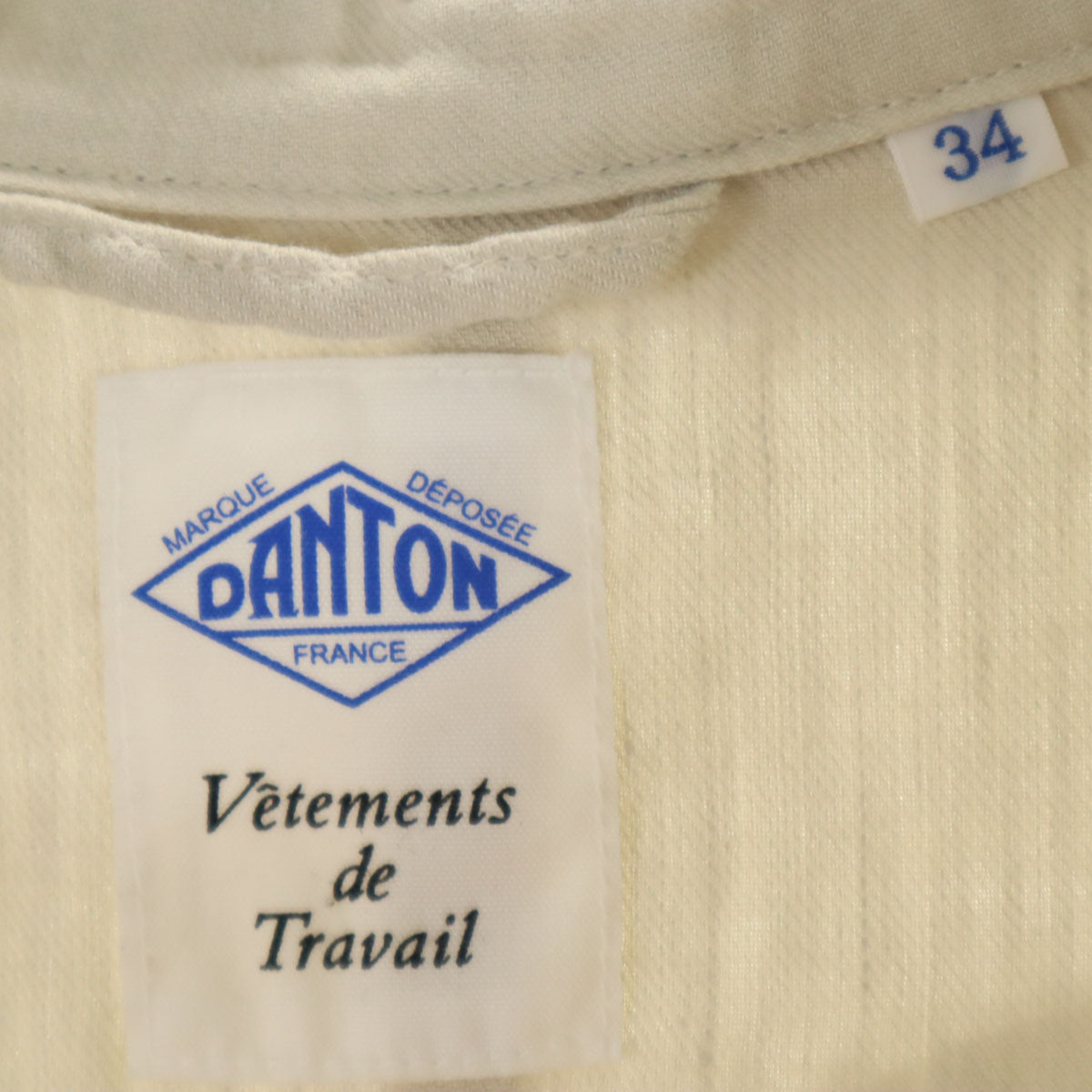 Danton ダントン リネンブレンド ステンカラーコート 34 グレージュ レディース