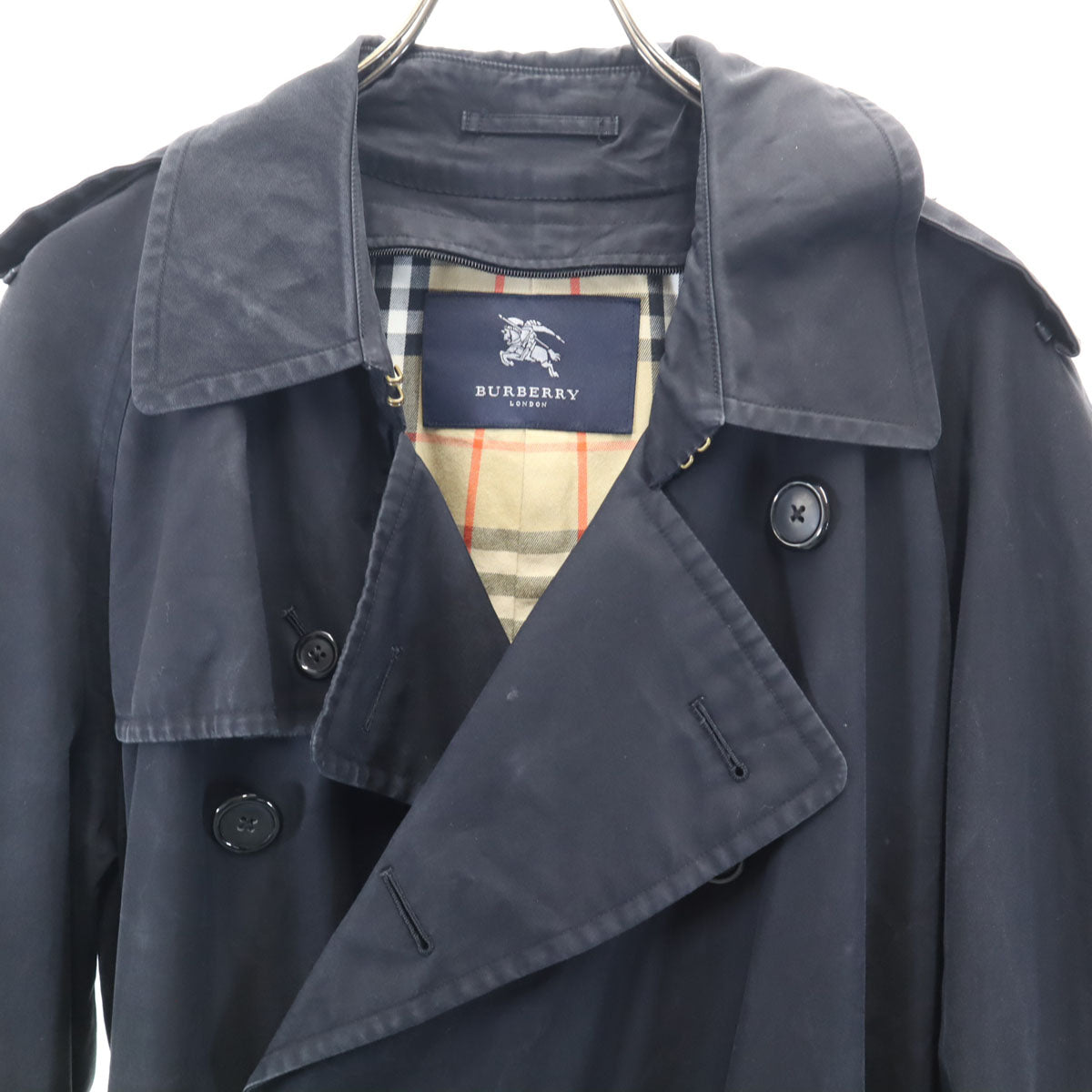 BURBERRY LONDON バーバリーロンドン 日本製 トレンチコート 94-175 ブラック 三陽商会 メンズ