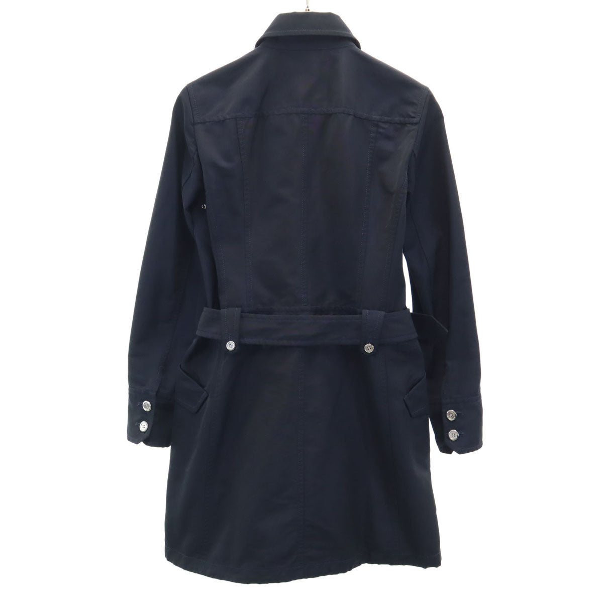 BURBERRY LONDON バーバリーロンドン 日本製 ステンカラーコート 40 ネイビー 三陽商会 レディース