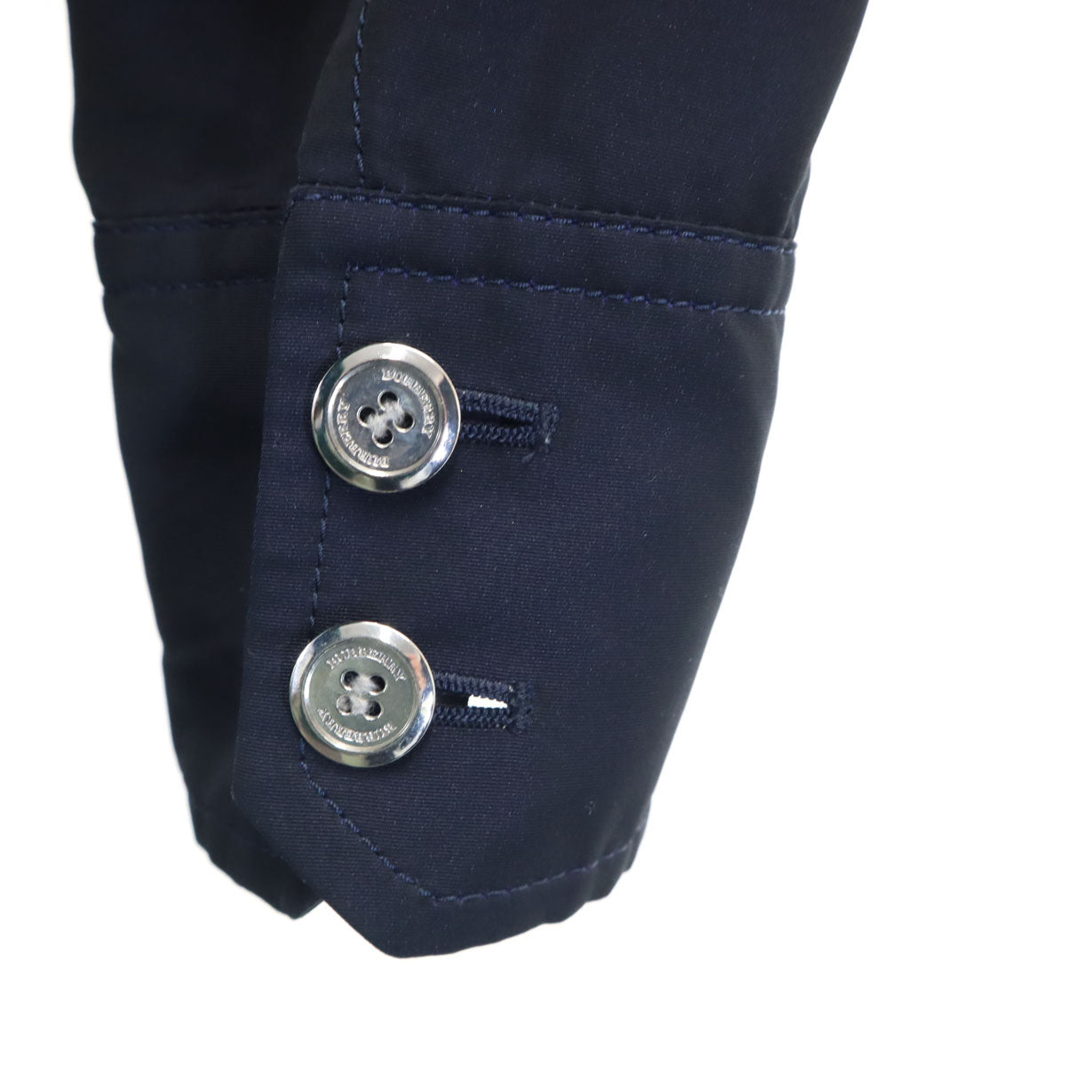 BURBERRY LONDON バーバリーロンドン 日本製 ステンカラーコート 40 ネイビー 三陽商会 レディース