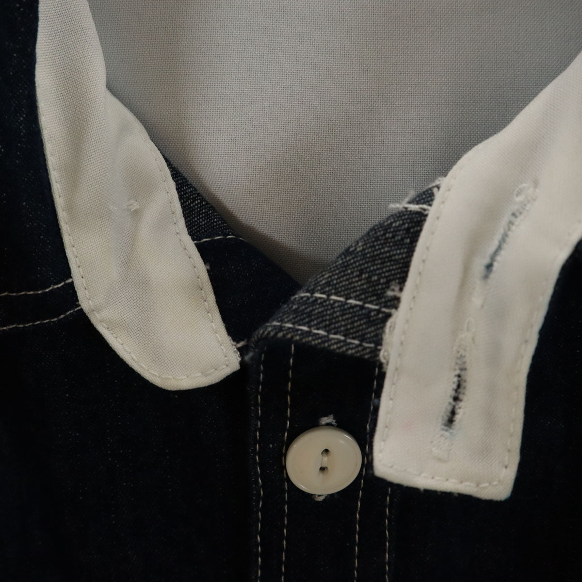 ラピーヌ 長袖 デニム シャツワンピース 42 インディゴ レディース