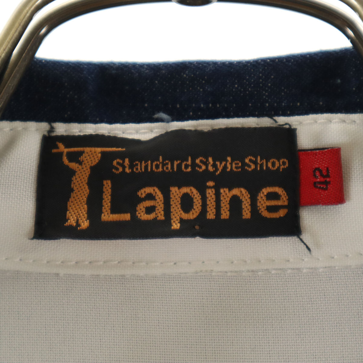 ラピーヌ 長袖 デニム シャツワンピース 42 インディゴ レディース