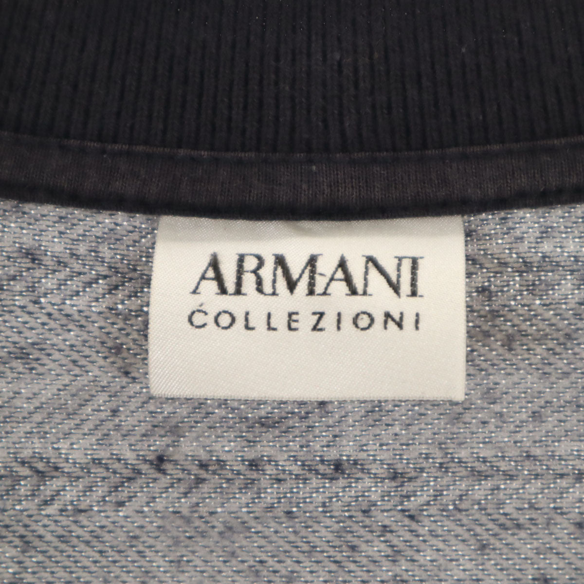 ARMANI COLLEZIONI アルマーニコレッツォーニ ボーダー柄 長袖 オーバーサイズ ニット XL ネイビー トップス メンズ