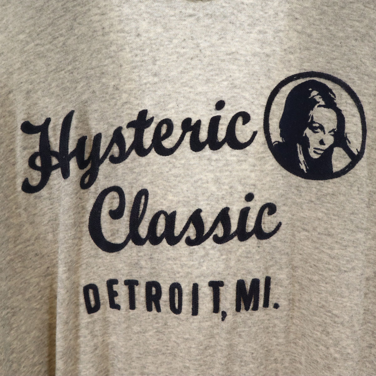 HYSTERIC GLAMOUR ヒステリックグラマー チェーン刺繍 長袖 ロング パーカー FREE グレー レディース