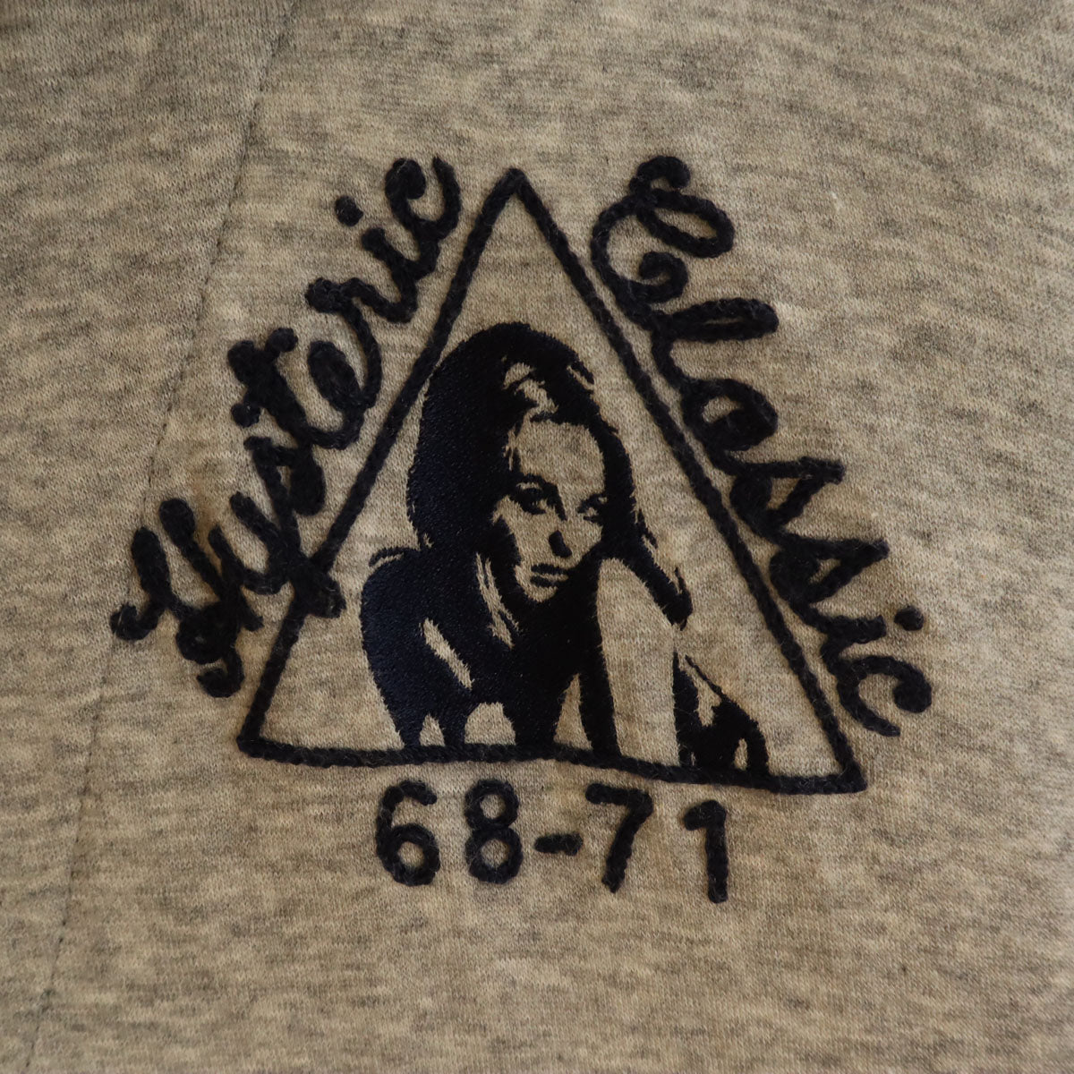 HYSTERIC GLAMOUR ヒステリックグラマー チェーン刺繍 長袖 ロング パーカー FREE グレー レディース