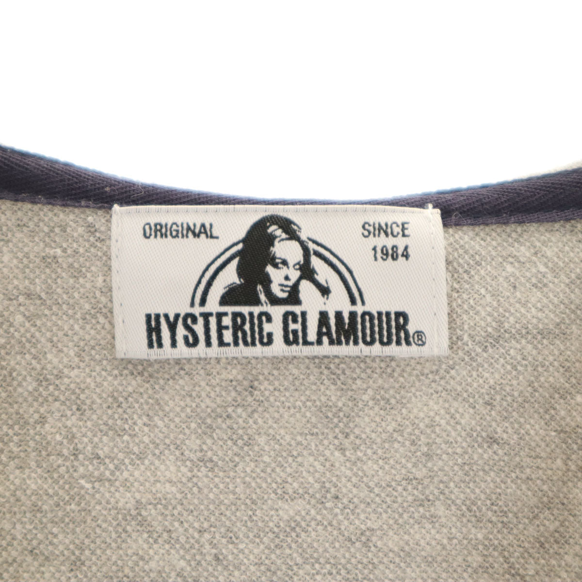 HYSTERIC GLAMOUR ヒステリックグラマー チェーン刺繍 長袖 ロング パーカー FREE グレー レディース
