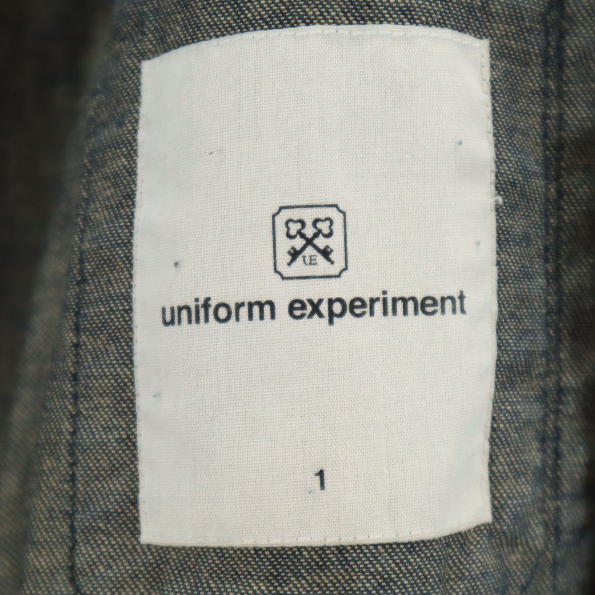 未使用 uniform experiment ユニフォームエクスペリメント 日本製 ウォッシュ加工 ショップ デニムコート 1 ウォッシュブルー 8oz ソフ メンズ