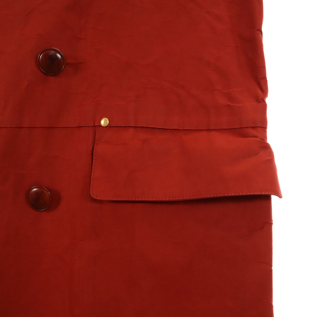 HERMES エルメス 80s スコットランド製 ヴィンテージ アルスター コート L レッド系 レディース