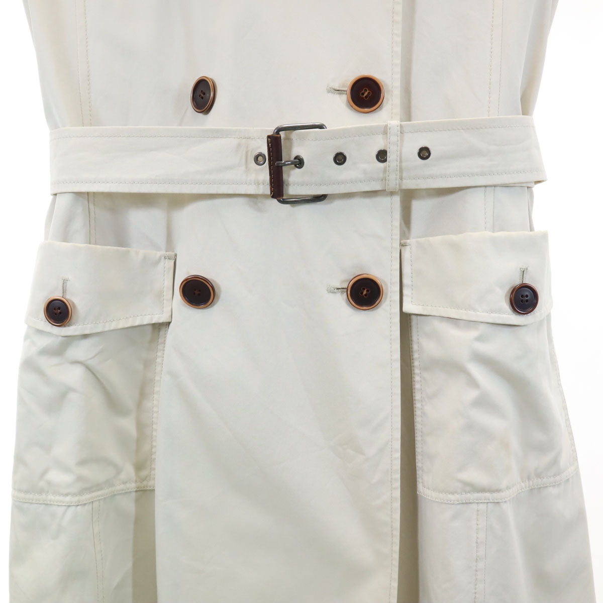 MAX MARA マックスマーラ トレンチコート 42 アイボリー ベルト付き レディース