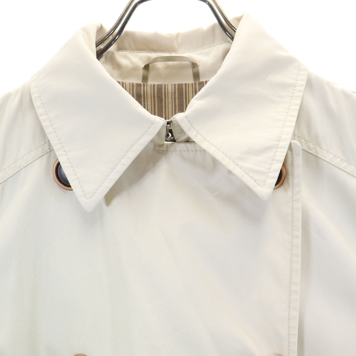 MAX MARA マックスマーラ トレンチコート 42 アイボリー ベルト付き レディース