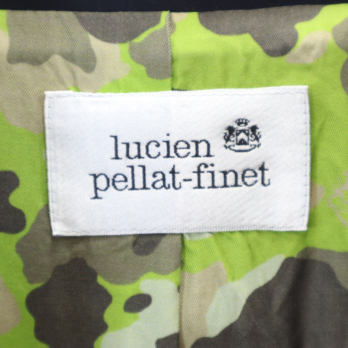 Lucien Pellat-Finet ルシアンペラフィネ 日本製 ステンカラーコート M ネイビー メンズ