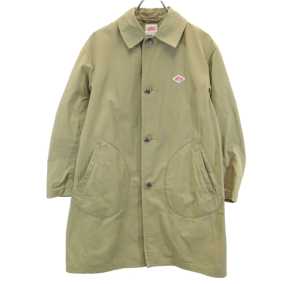 Danton ダントン ステンカラーコート 36 ベージュ メンズ