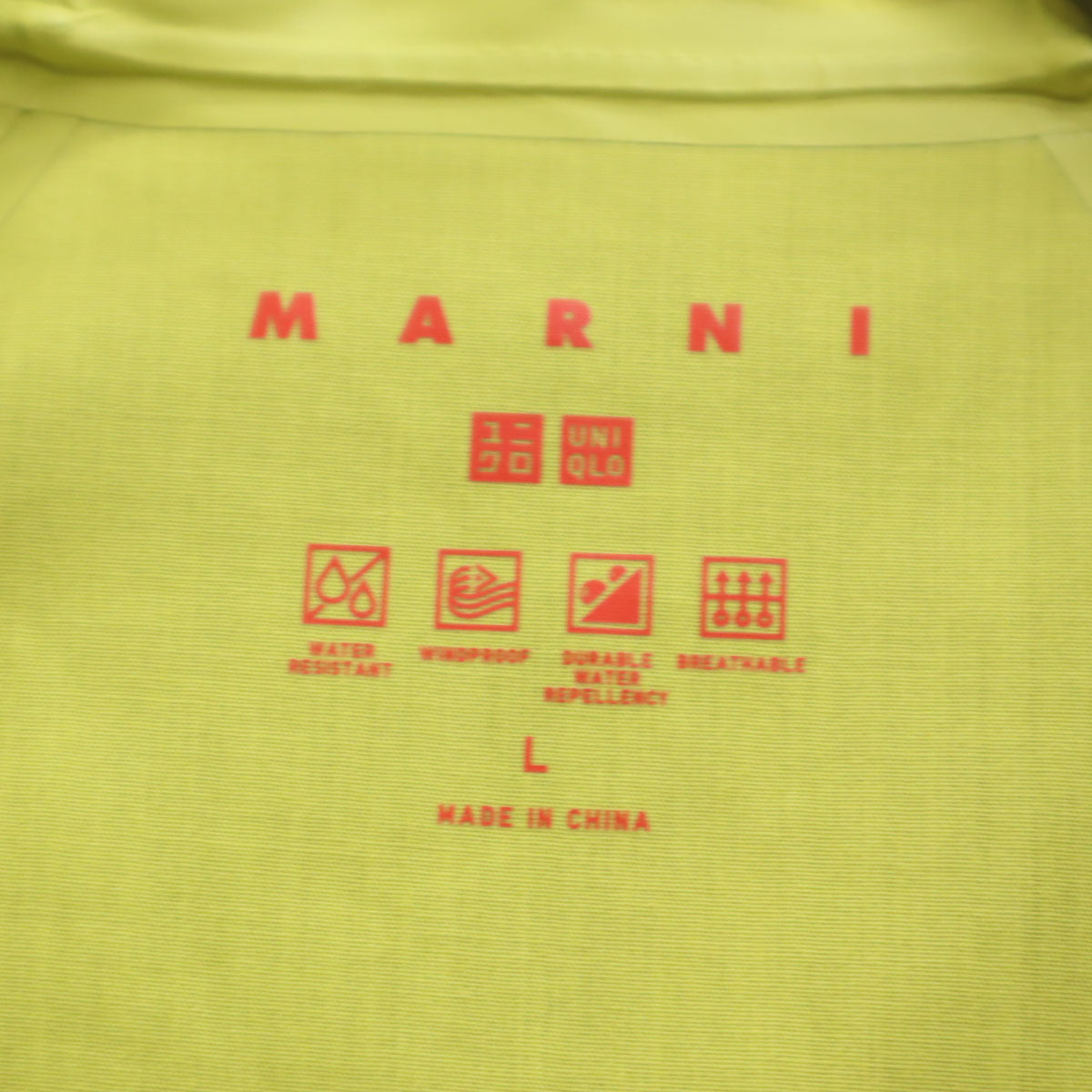 UNIQLO ユニクロ マルニ コラボ ブロックテック ハーフ コート L 紺紫 x MARNI レディース