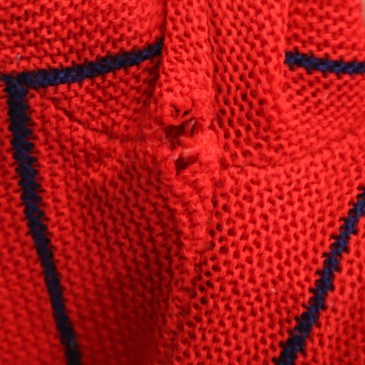 CHEMISE LACOSTE シュミーズラコステ 70s ヴィンテージ フランス製 フレンチラコステ ストライプ柄 長袖 Vネック セーター レッド メンズ