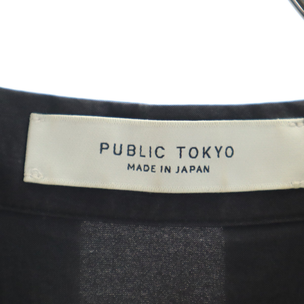 PUBLIC TOKYO パブリックトウキョウ 日本製 長袖 ストレッチ ロングワンピース F グレー系 レディース