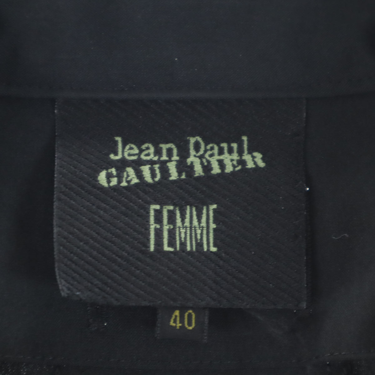 ジャンポールゴルチェ FEMME 日本製 長袖 ロングワンピース 40 ブラック系 レディース